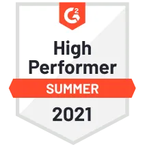 G2 high performer summer 2021 logo