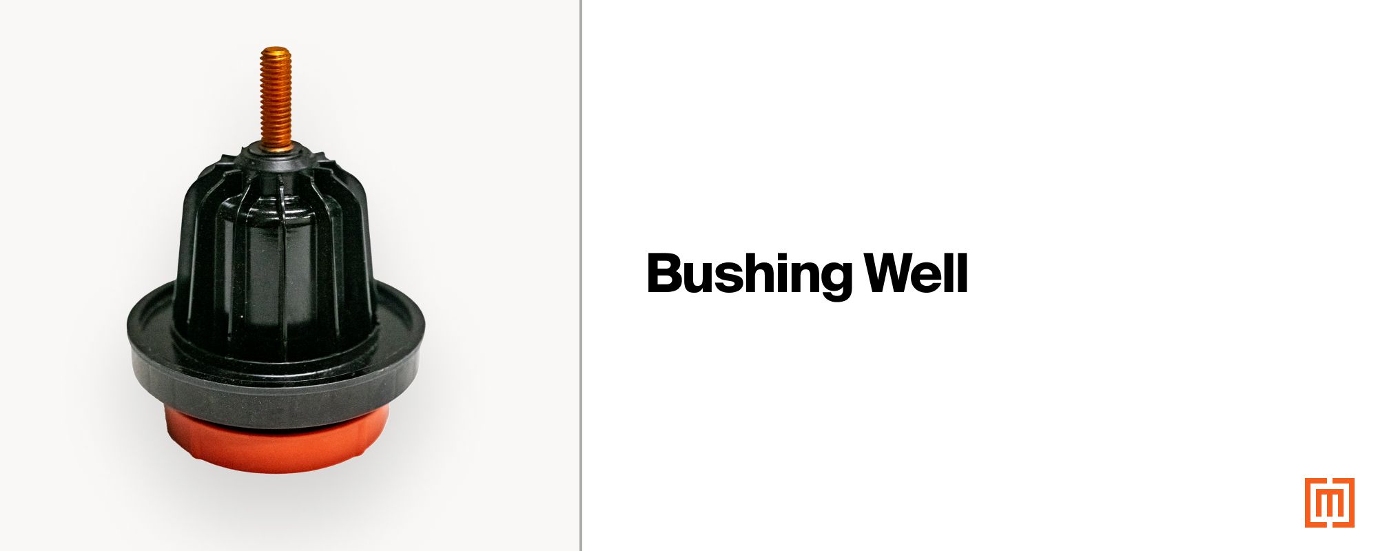 A 15kV, 25kV, and 35kV padmount transformer bushing well