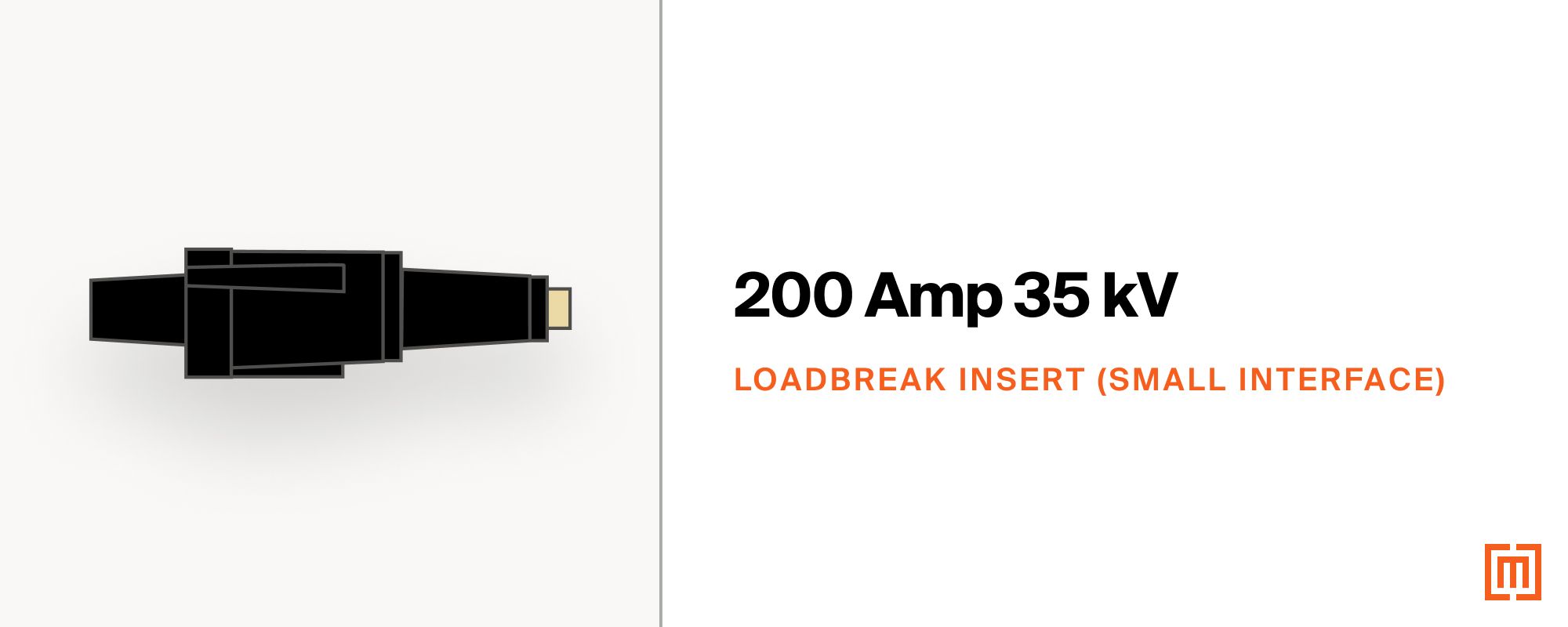 200 amp 35kV Class loadbreak padmount transformer bushing insert for small interfaces