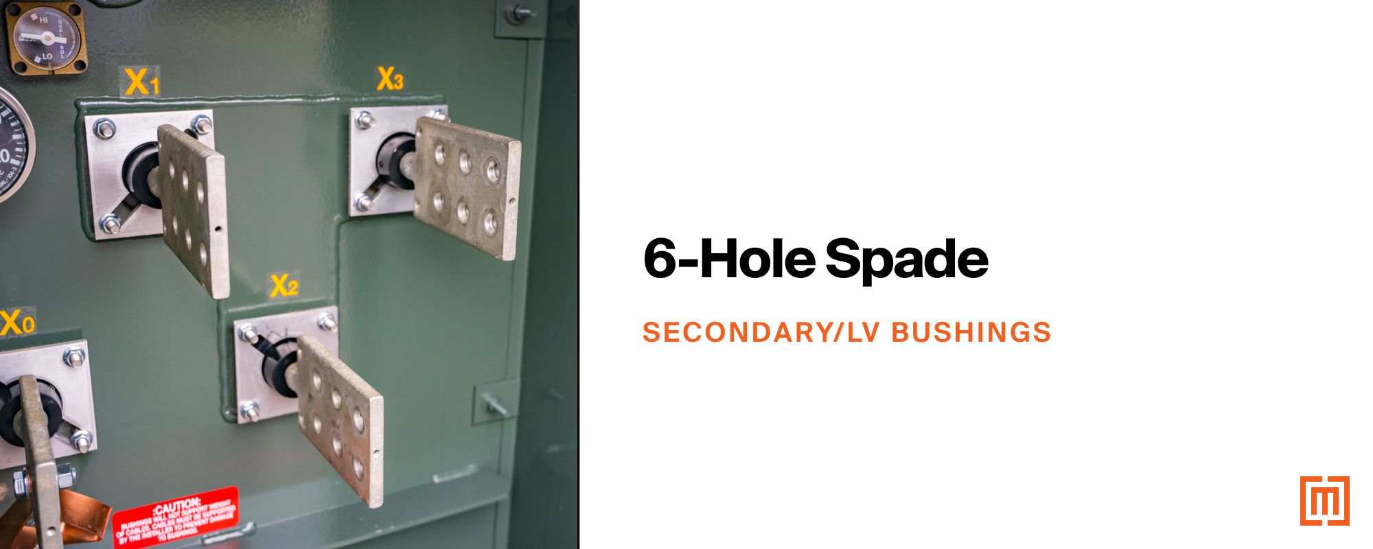 6 - Hole Secondary or Low Voltage Padmount Transformer bushing