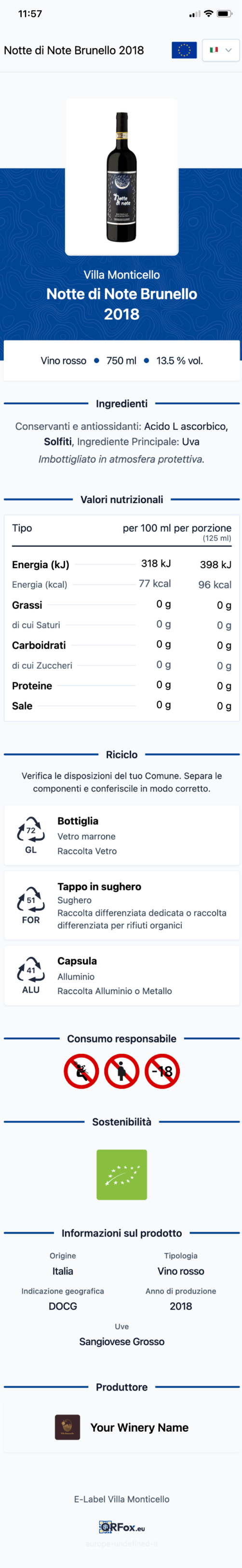 QRFox.eu | EU E-Labels for wine the smart way - easy, fast, professional