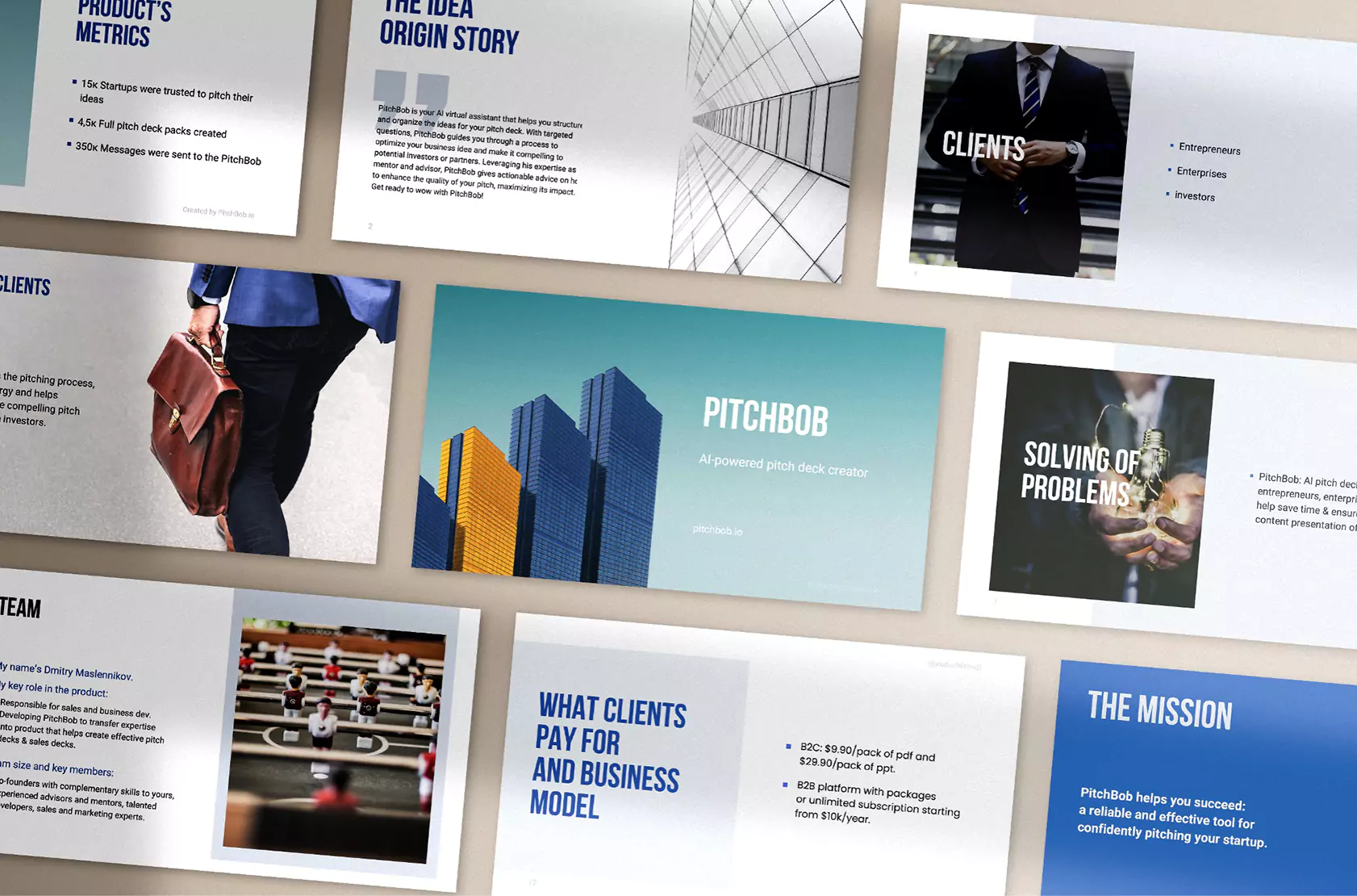 AI pitch deck generator & Startup Co-pilot | PitchBob