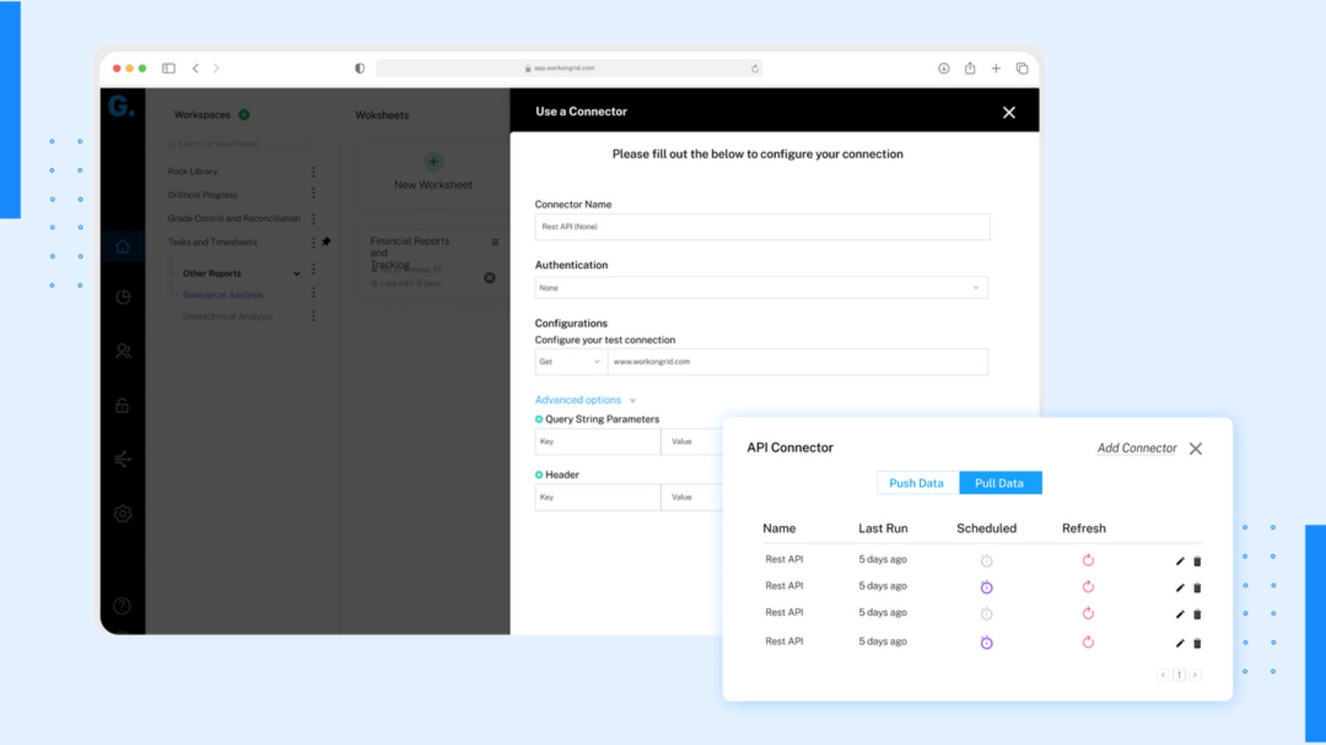 Transfer Data lightning fast via REST API Grid