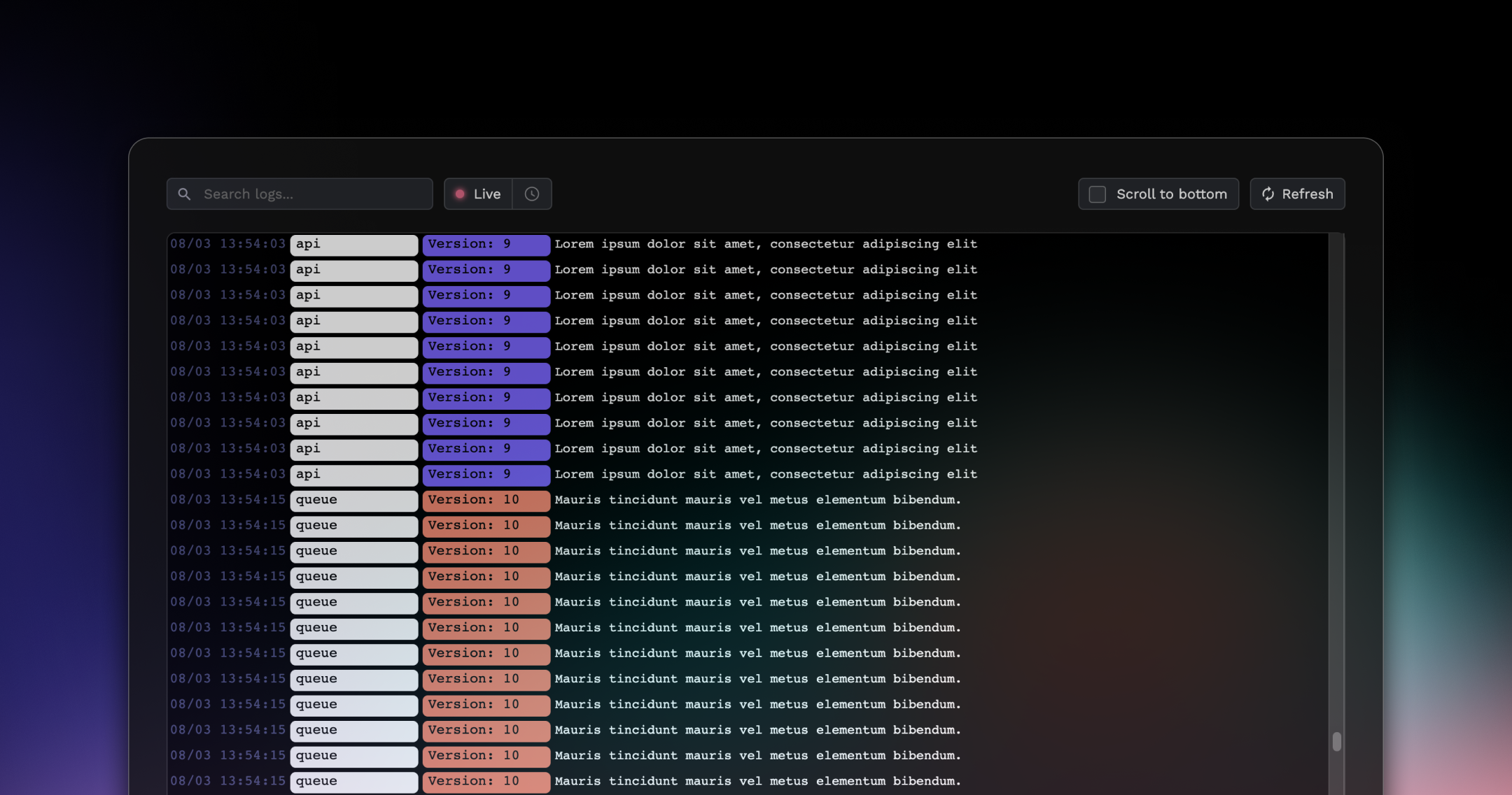 Porter changelog: logs 2.0 and app diff view