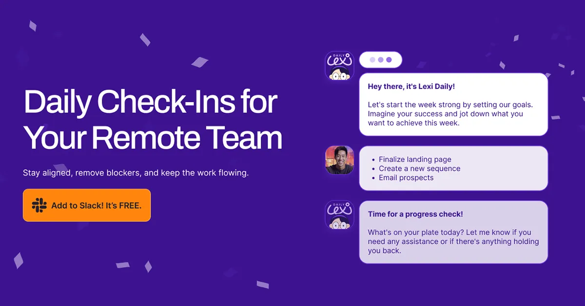 Lexi Daily – Daily Progress Reports for Remote Teams on Slack
