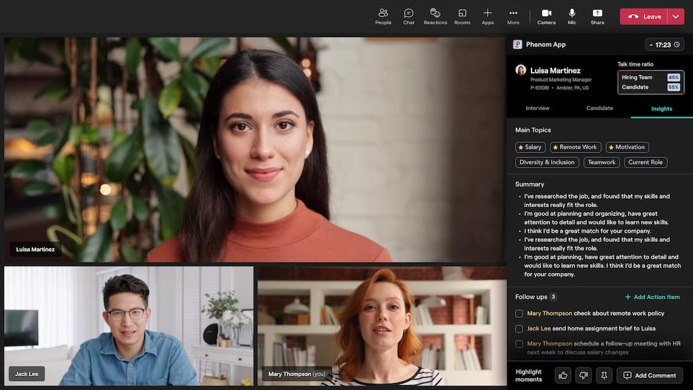 Phenom AI Talent Experience
