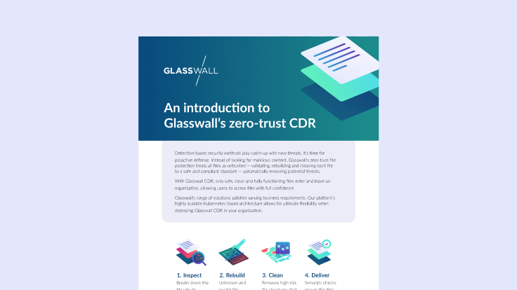 Glasswall zero-trust CDR