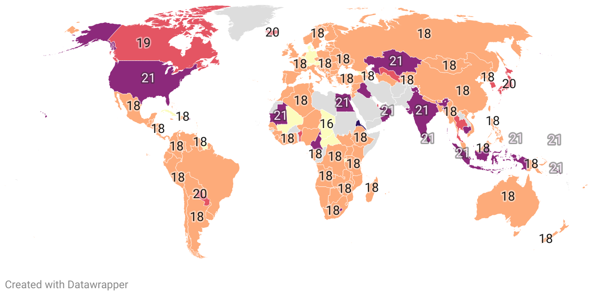Legal Drinking Age By Country 2024