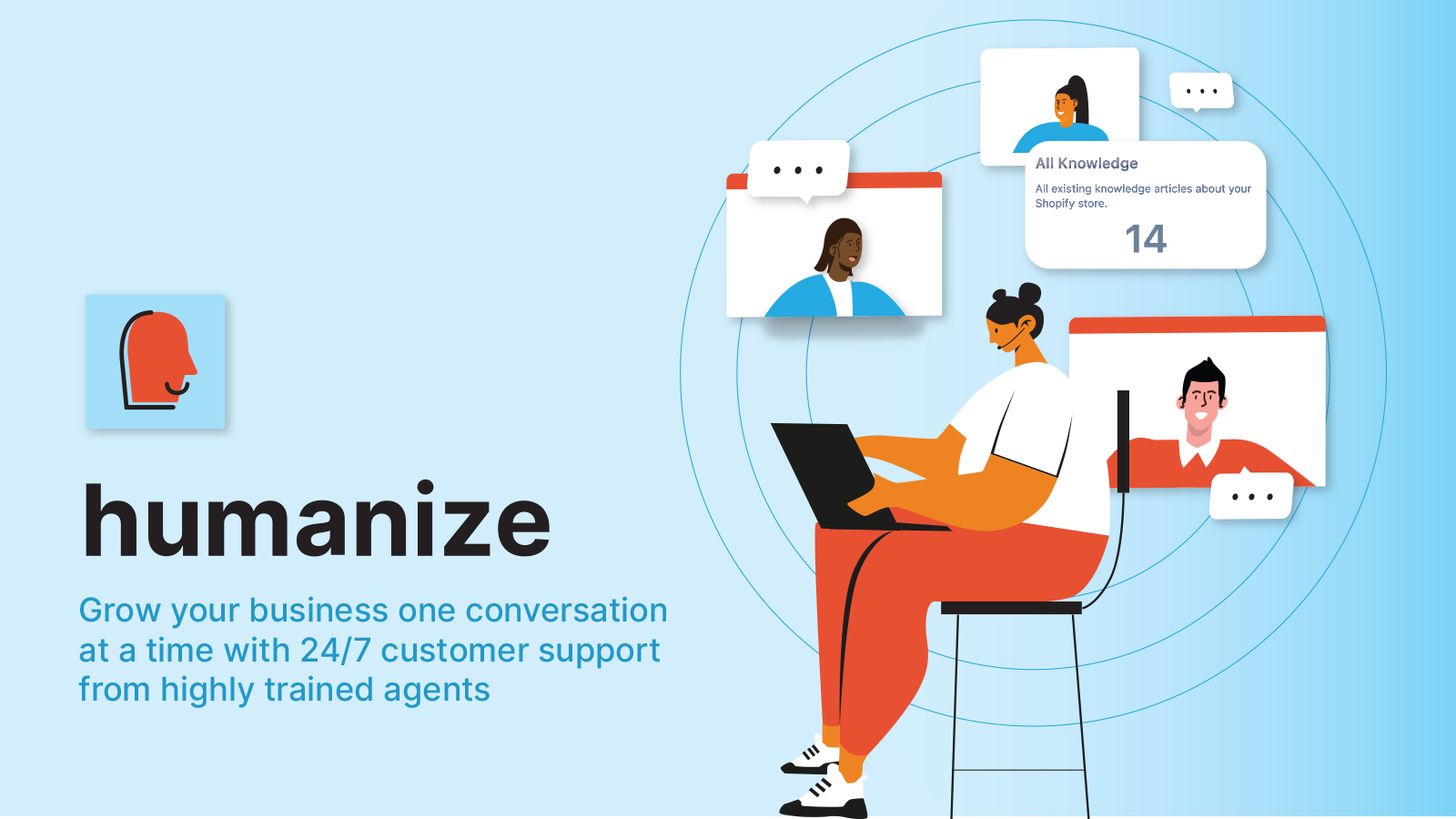 Humanize: Your 24/7 support software in Shopify