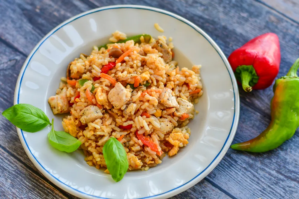 Italienisches Hühnchen-Risotto mit Gemüse und Steinpilzen Rezept Lipid ...