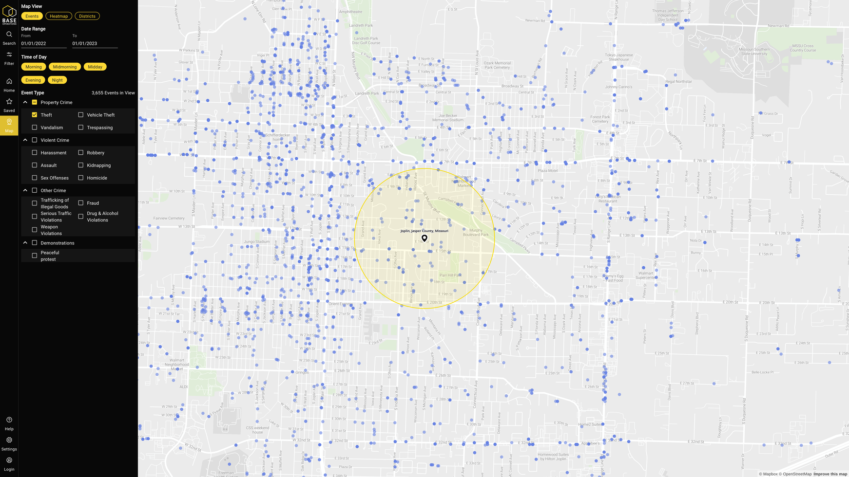 Crime in Joplin Missouri Base Operations