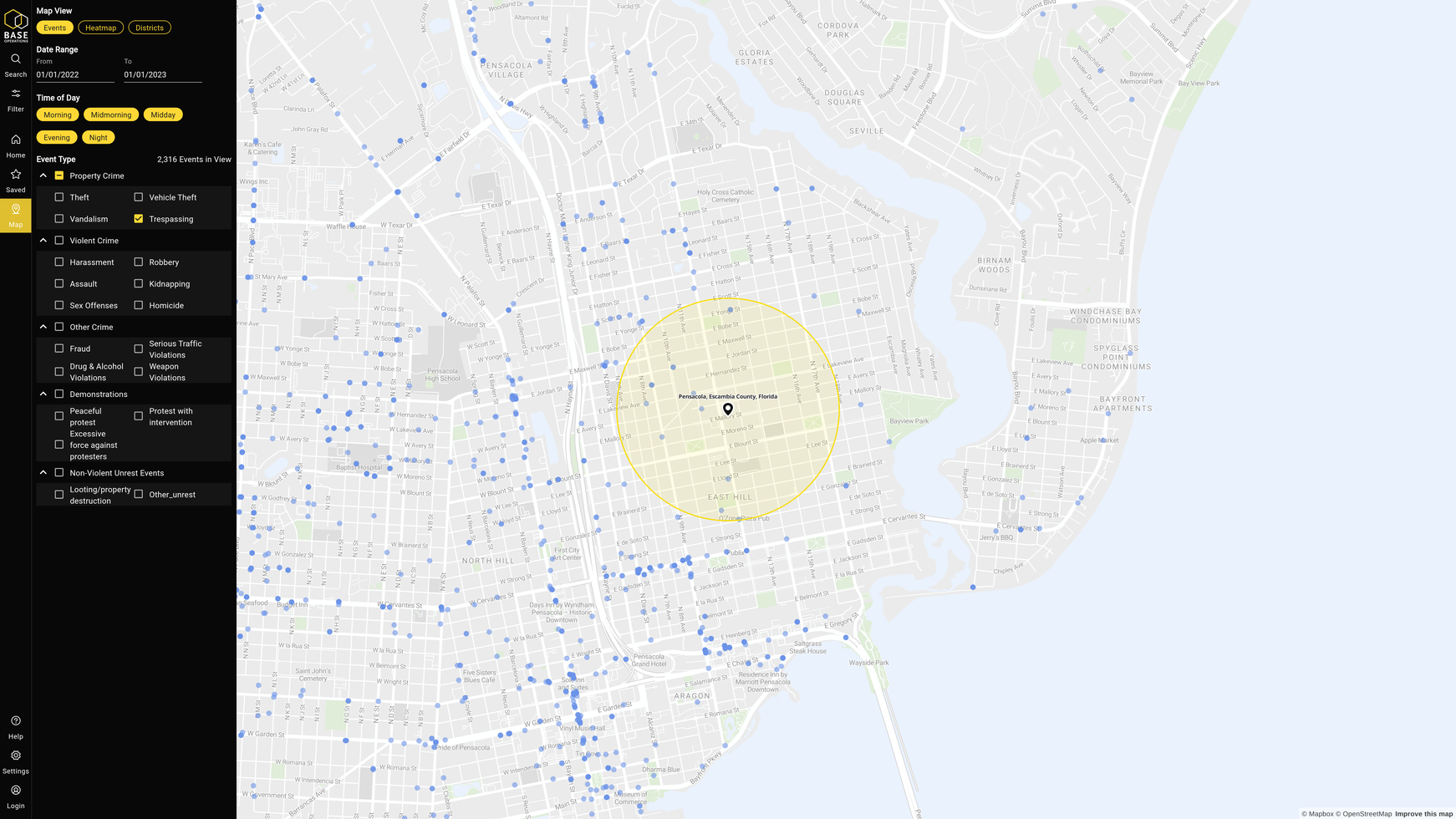 Crime in Pensacola Florida Base Operations