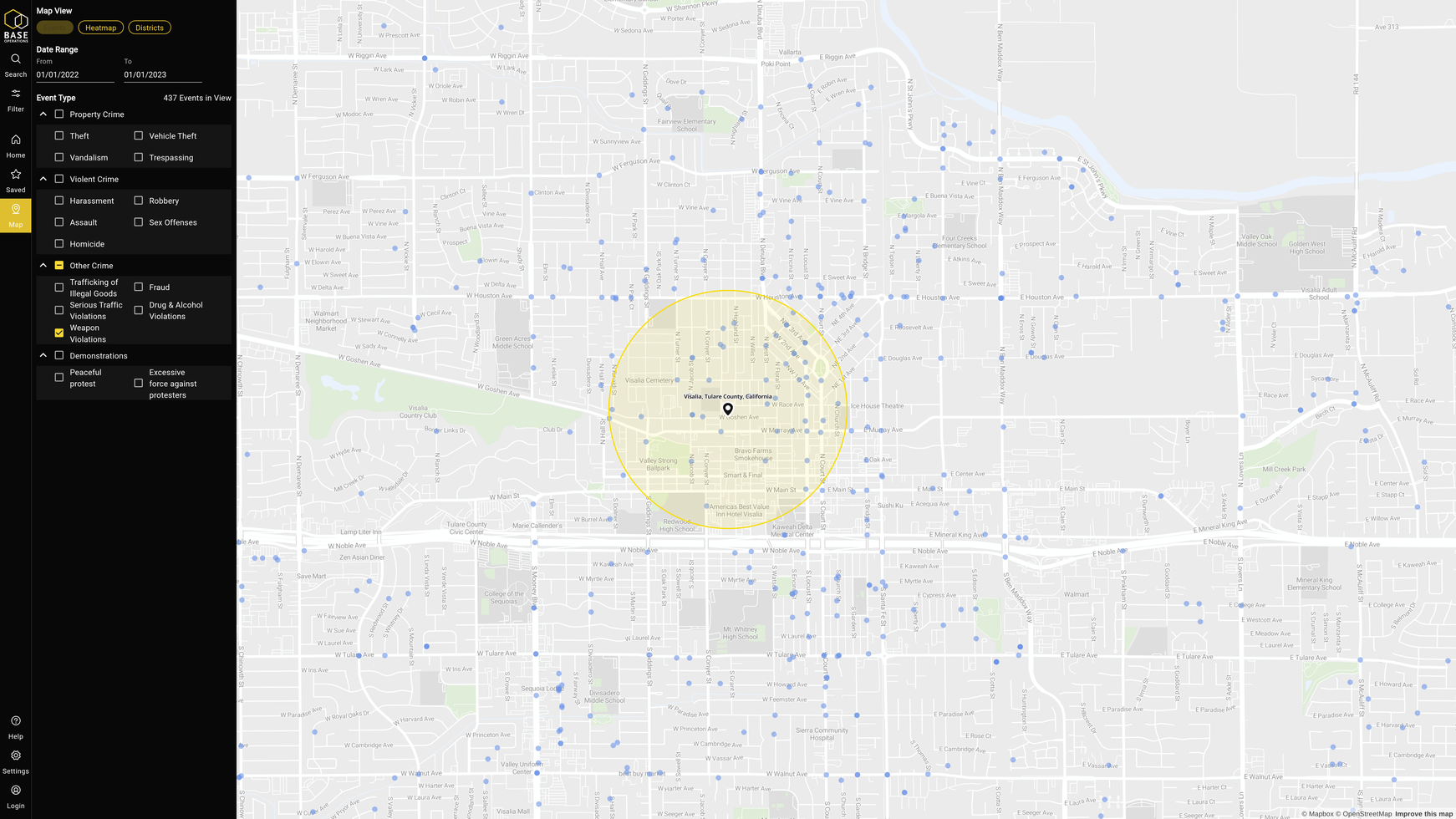 Crime in Visalia California | Base Operations