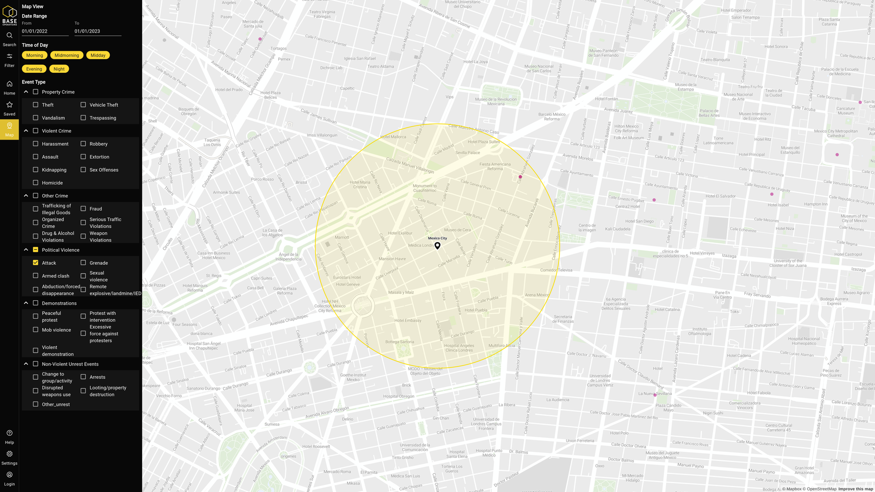 Crime in Mexico City Mexico Base Operations