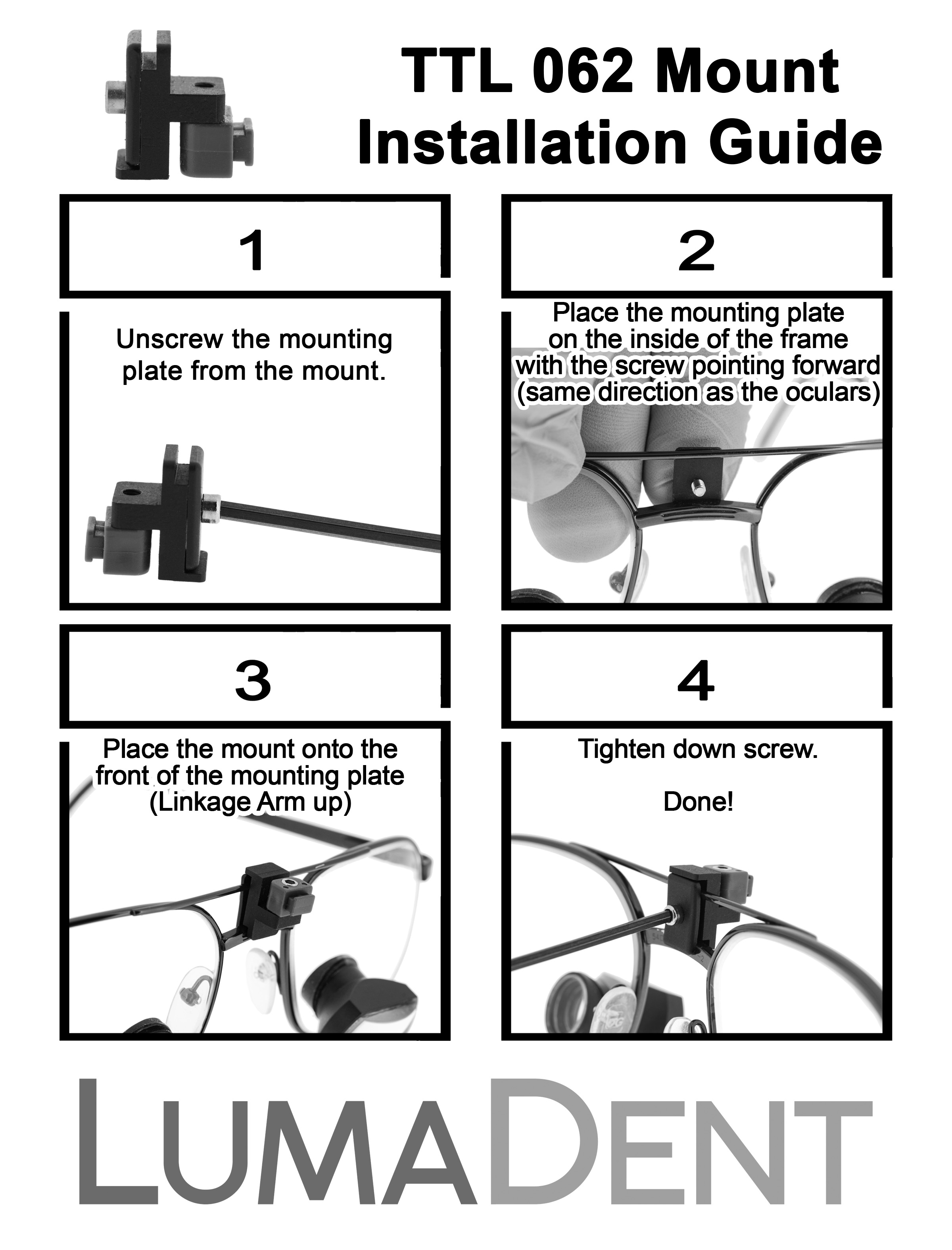 TTL Loupes Titanium 062 frame Lumadent