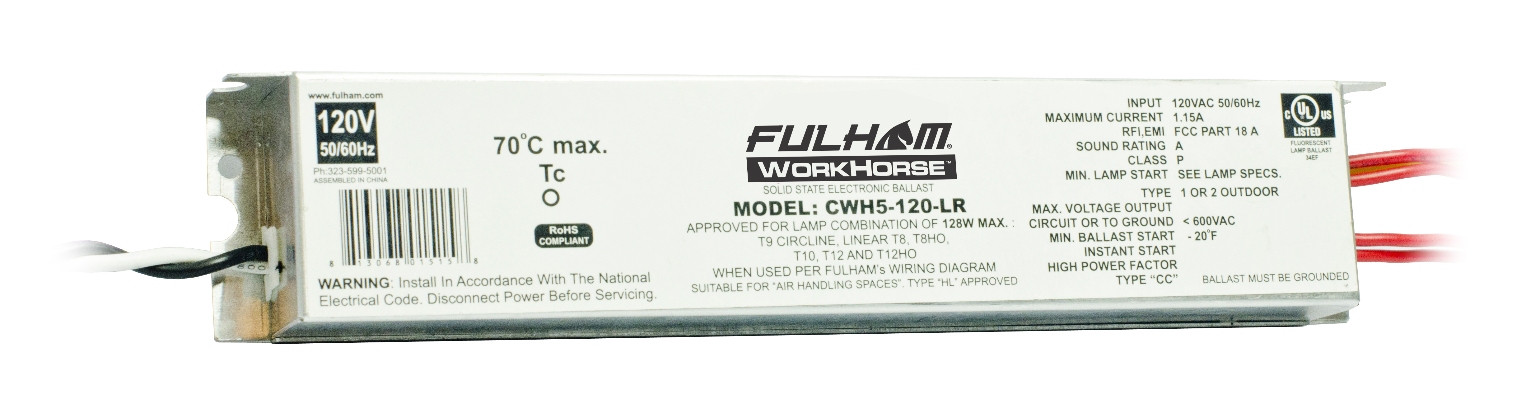 thumbnail image 2 of Fulham WorkHorse WH33-120-L Ballast | Adaptable Fluorescent Ballast For Multiple Lamps At 120V 2 of 4