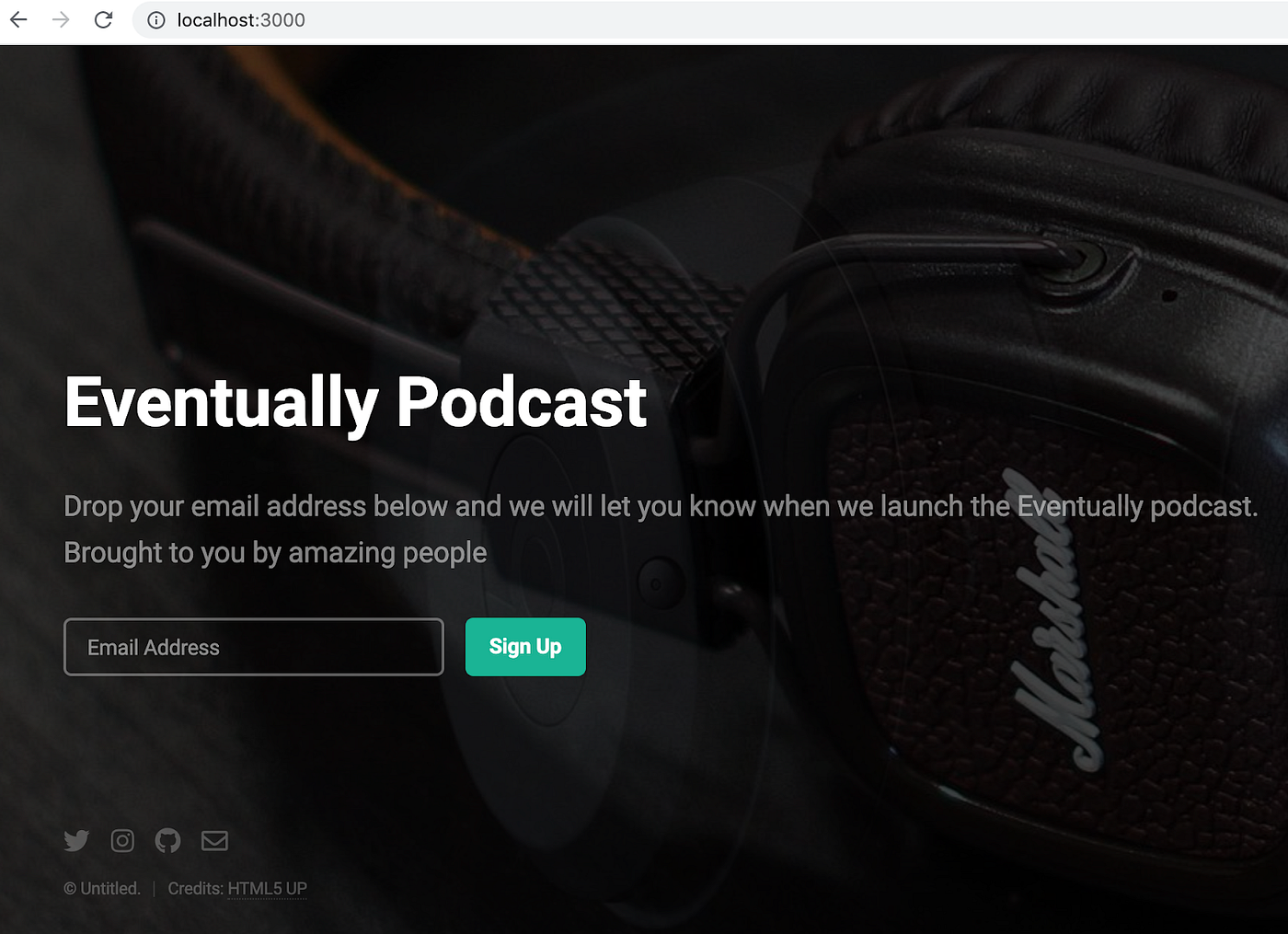 Podcast homepage