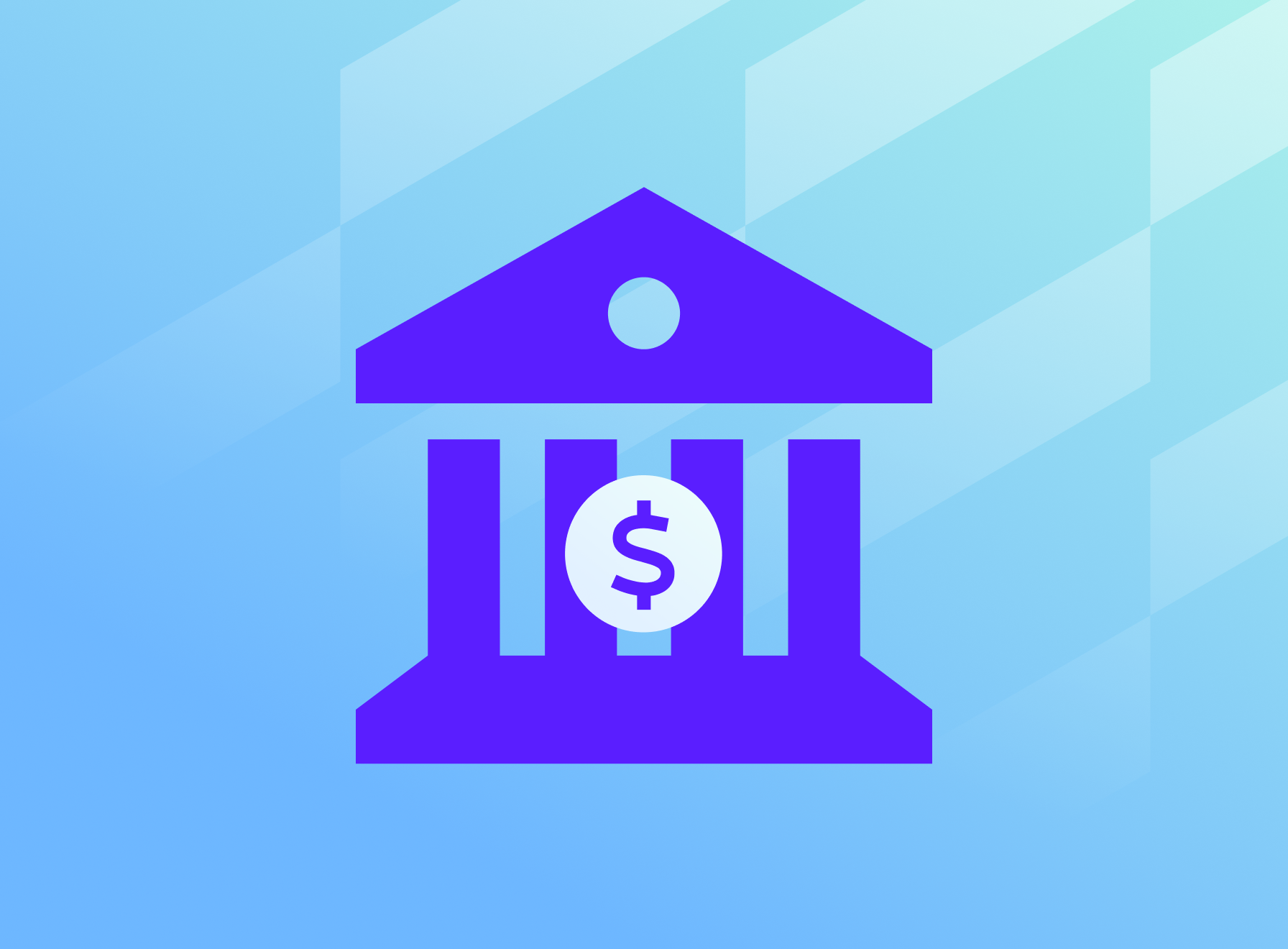 Graphic illustration of banking or finance related building