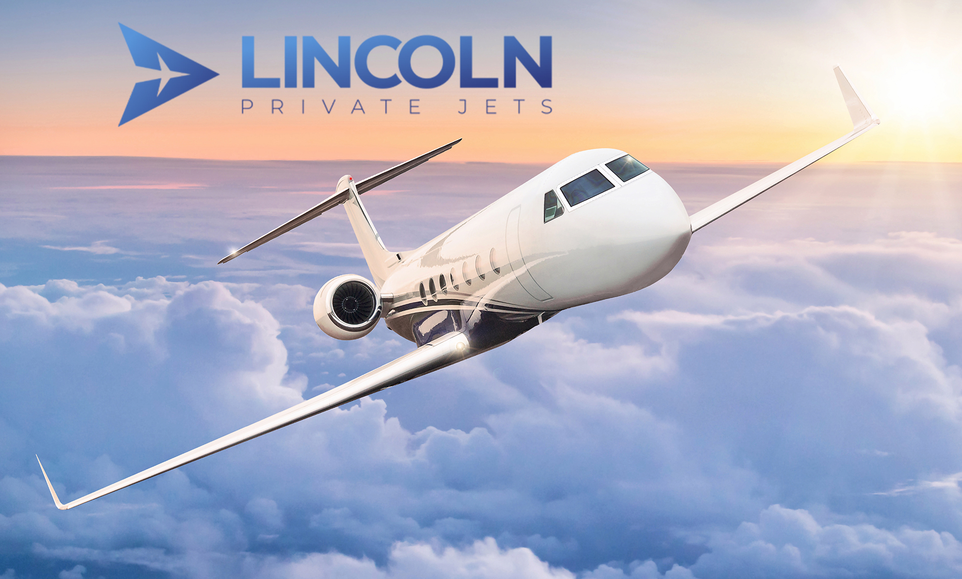 lincoln private jets in the air