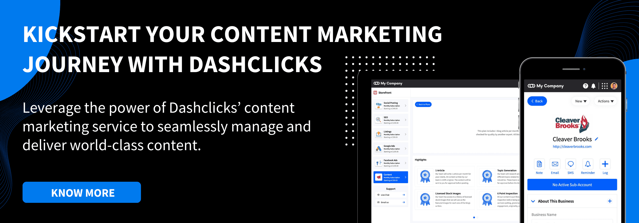 Kickstart Your Content Marketing With DashClicks