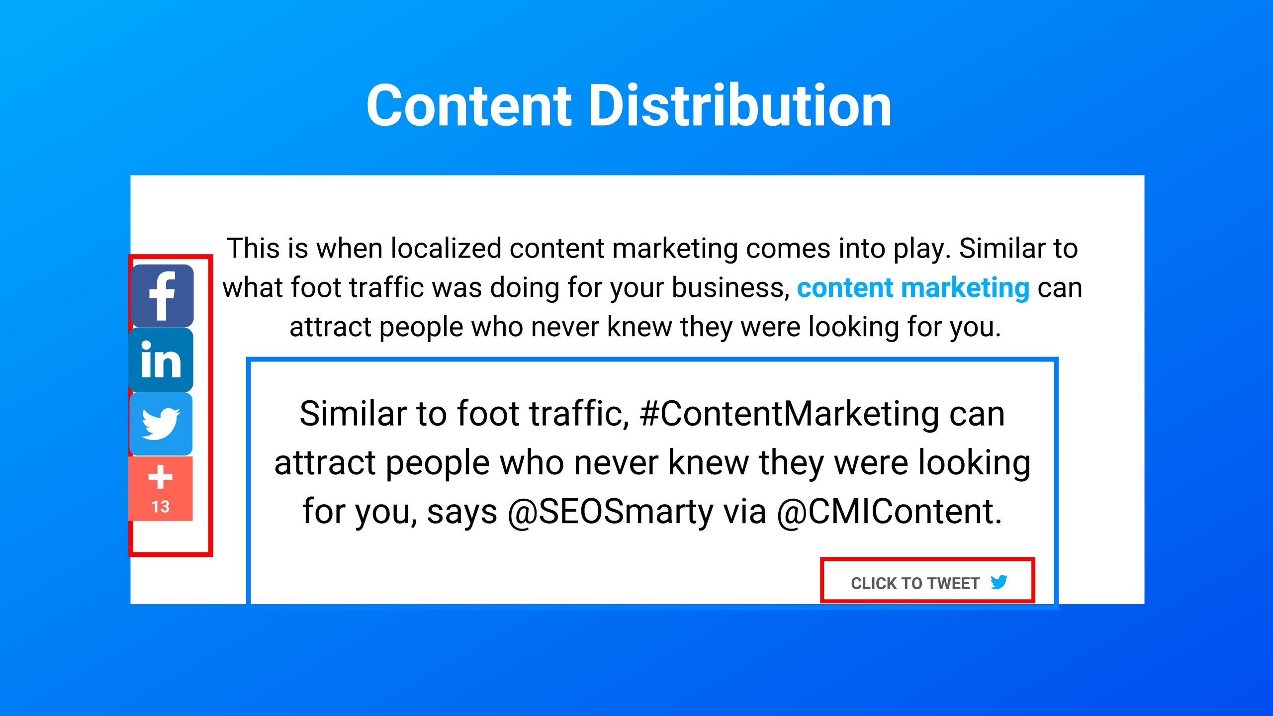 Content Distribution on Social Media