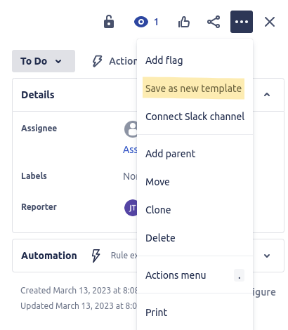 How to create a template