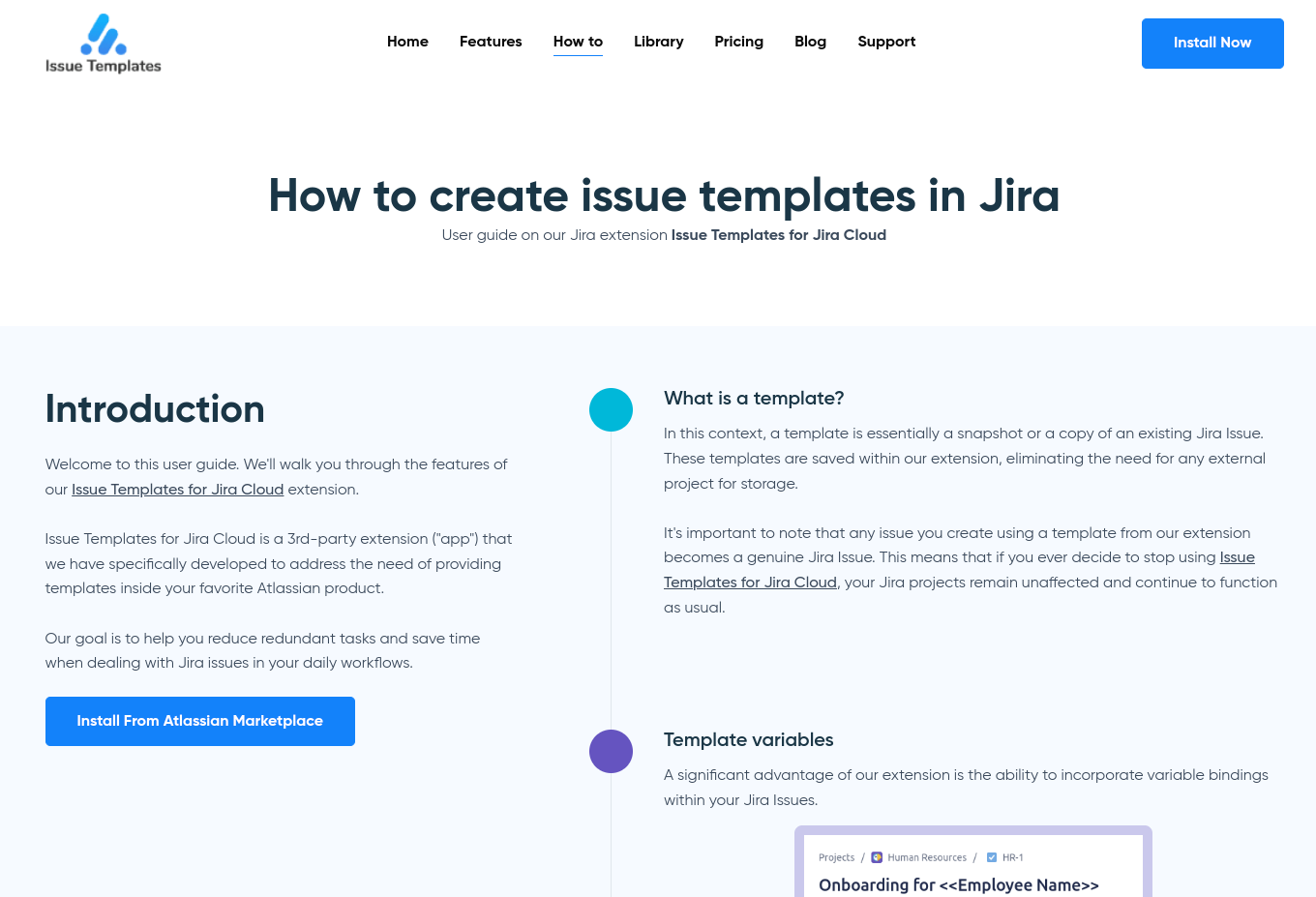 How to create issue templates in Jira