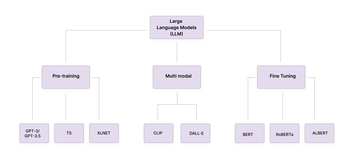 Types of Large Language Models