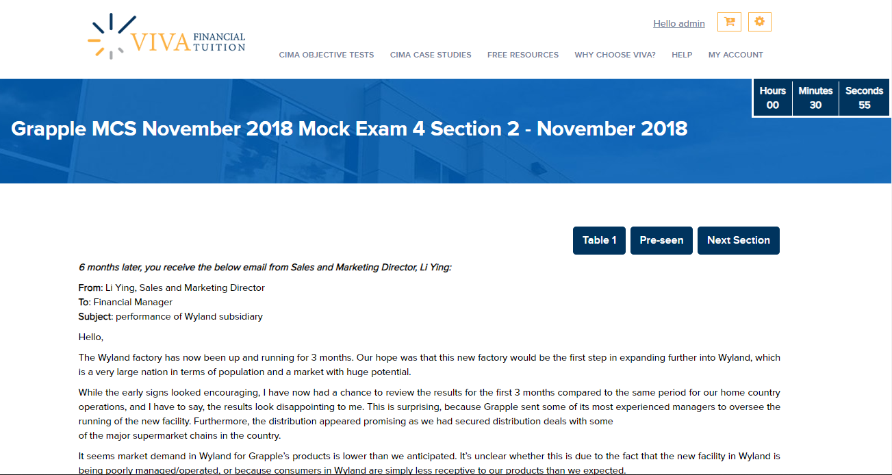 Working through your CIMA Case Study Course