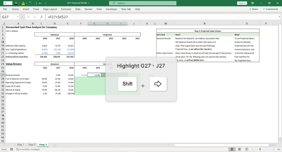 what is anchoring in financial model Excel