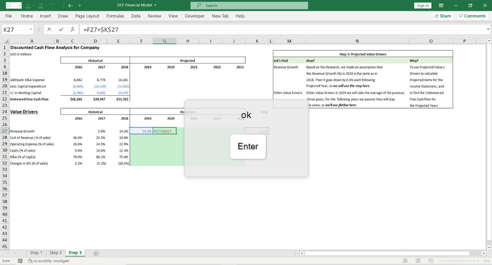 what is anchoring in financial model Excel
