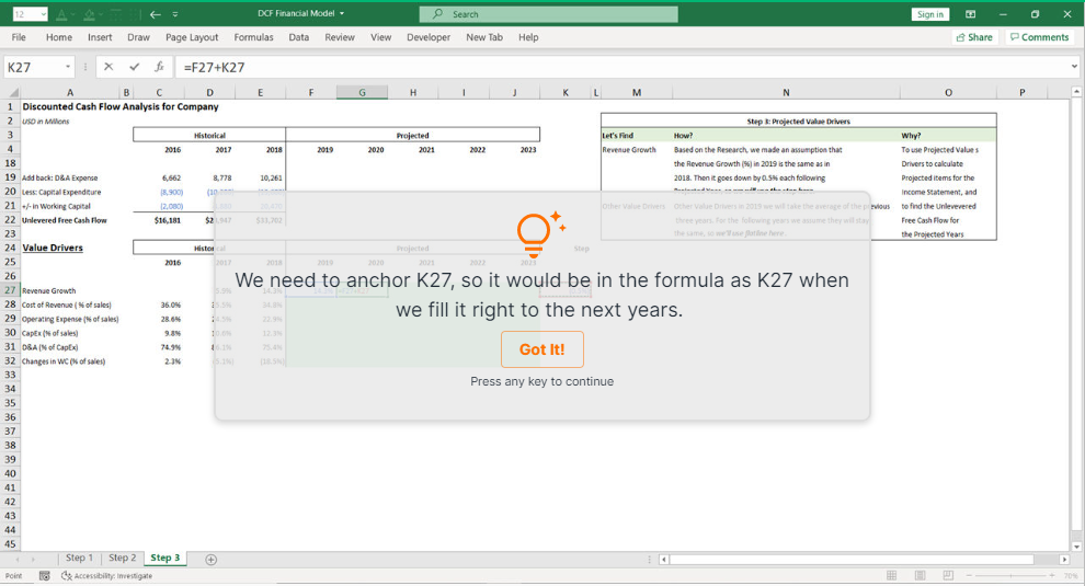 what is anchoring in financial model Excel