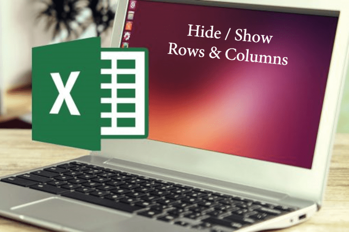 how to hide excel rows and columns