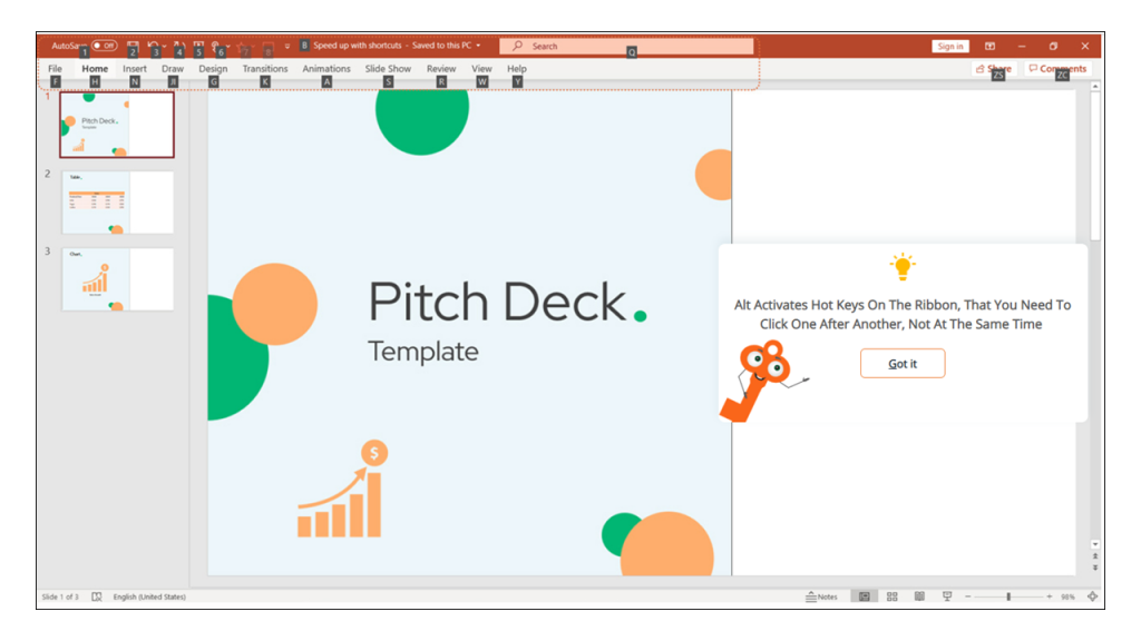 PowerPoint ribbon QAT