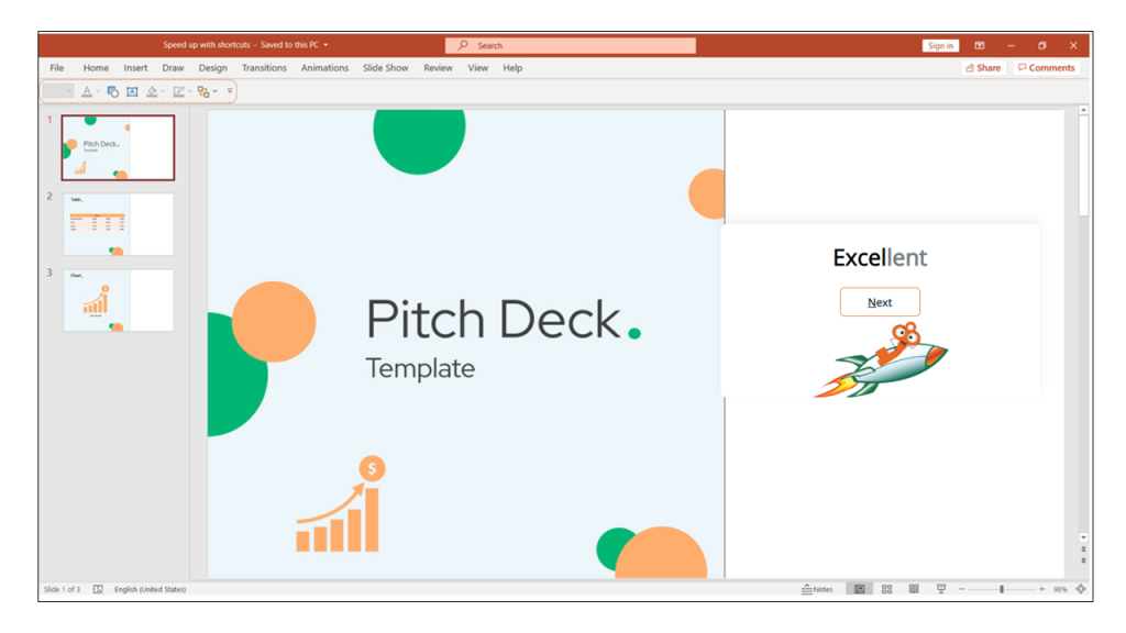 PowerPoint ribbon QAT