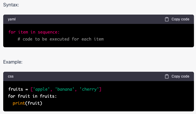 explain what and when loop python
