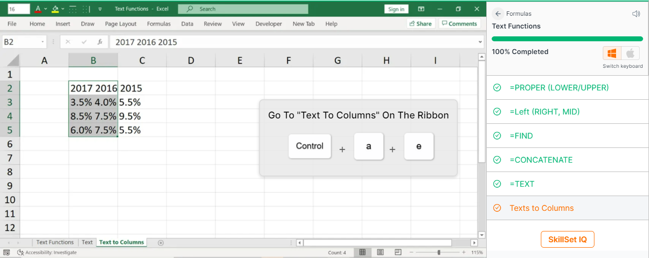 how to text to column in excel