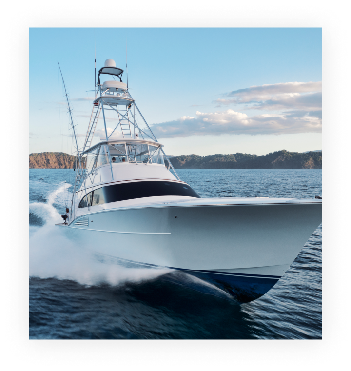 Ein Motorboot auf dem Zürichsee