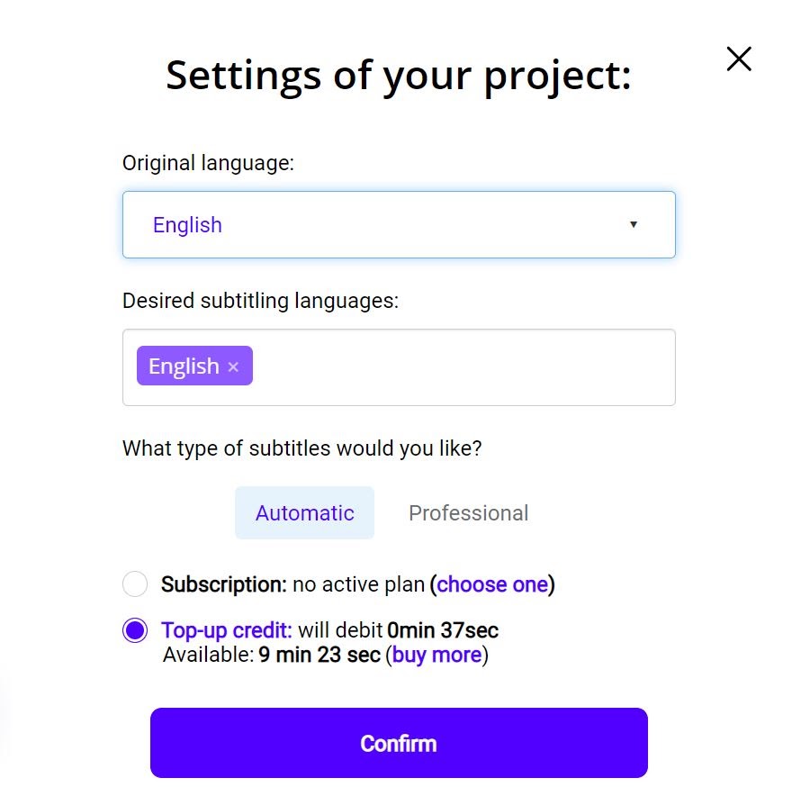 subtitles : set your project on checksub