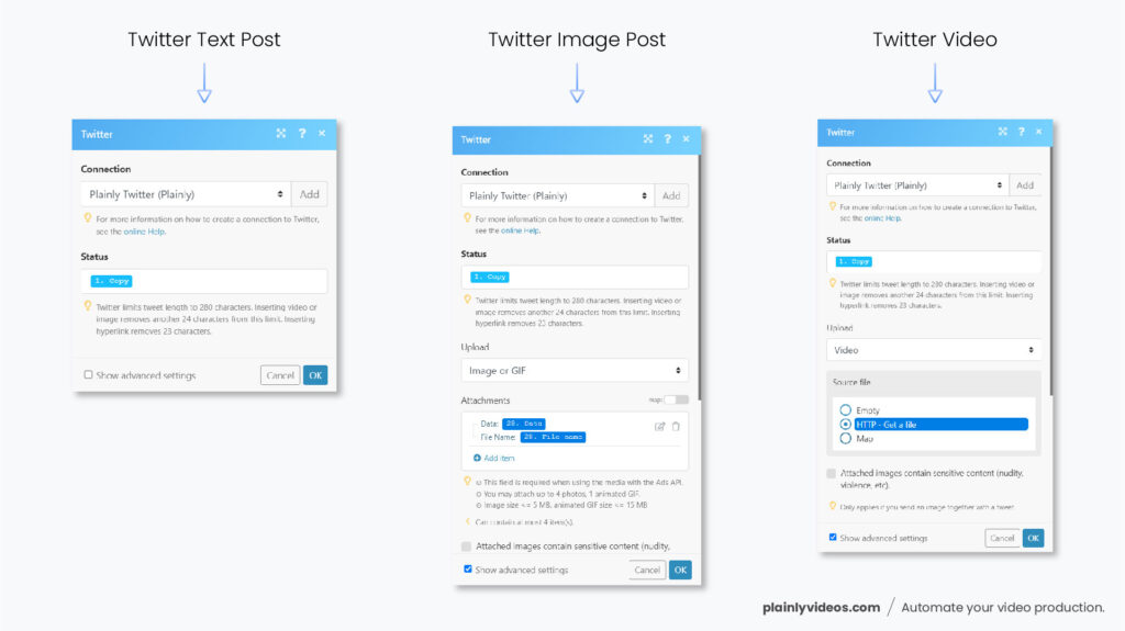 Integromat Twitter Setup
