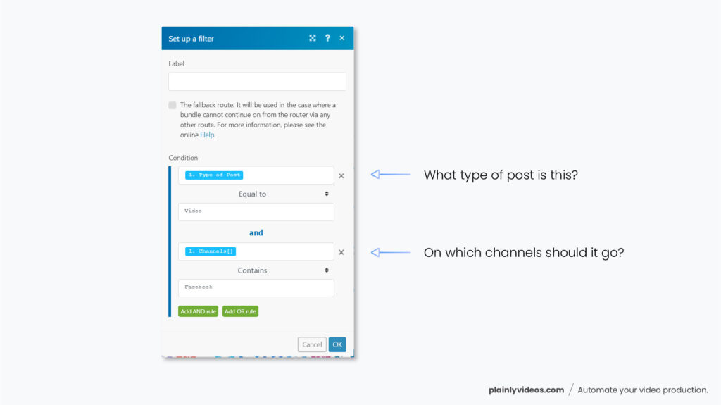 Filter inside Integromat