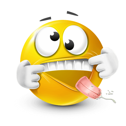 Wacky Face Blue Emoji