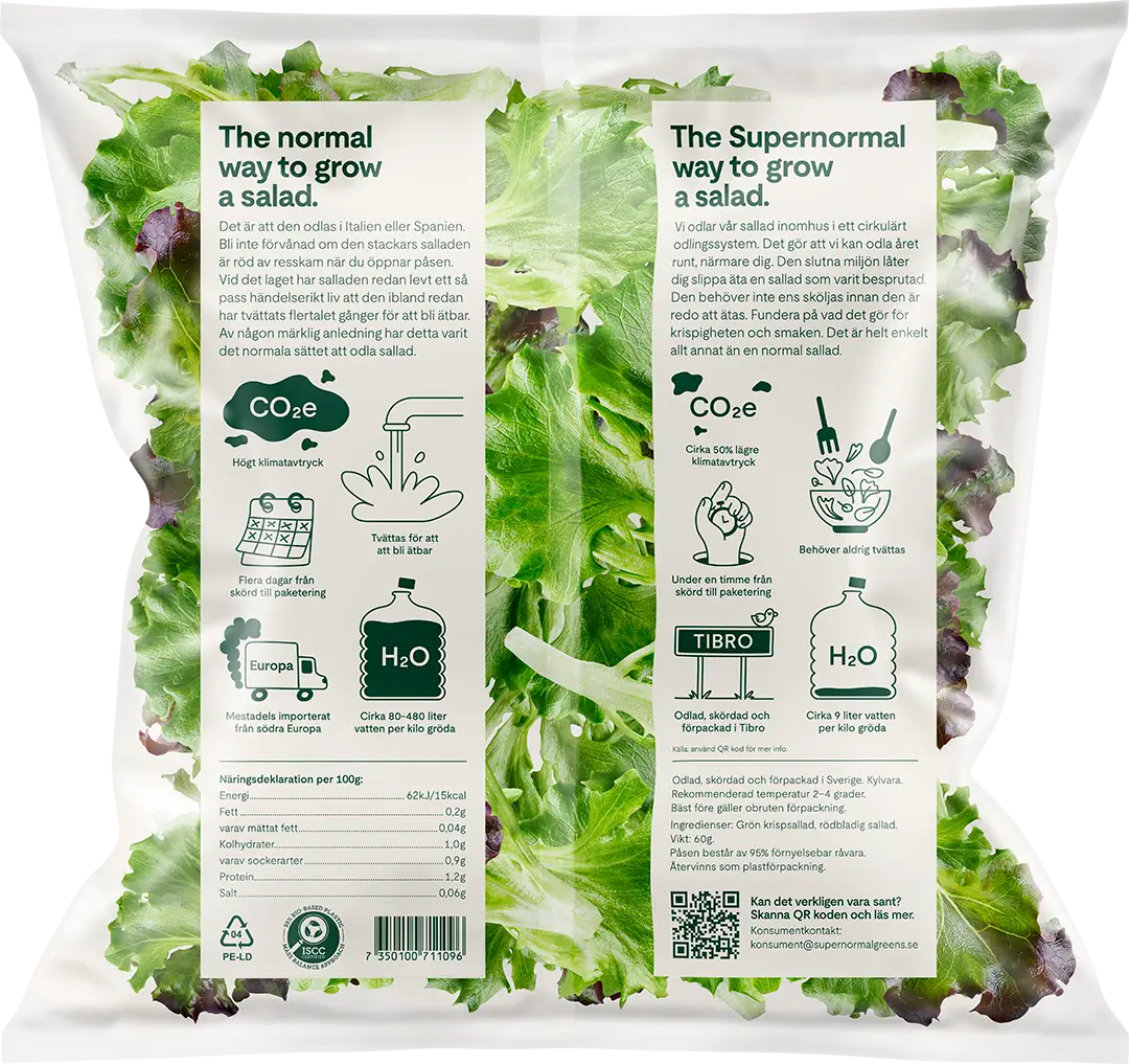 Supernormal Mixsallad 60g - Baksida