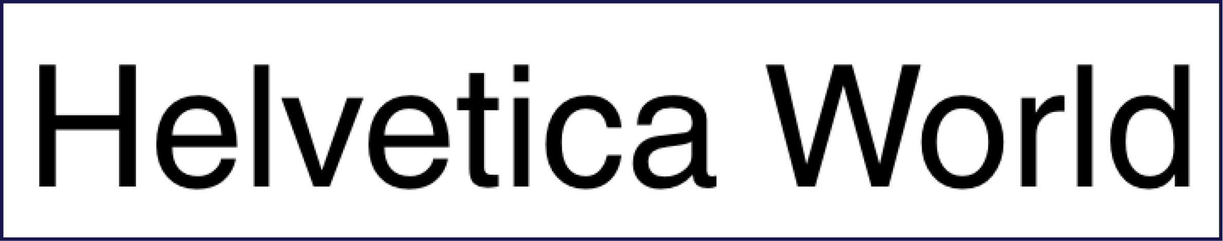 Helvetica World multilingual font