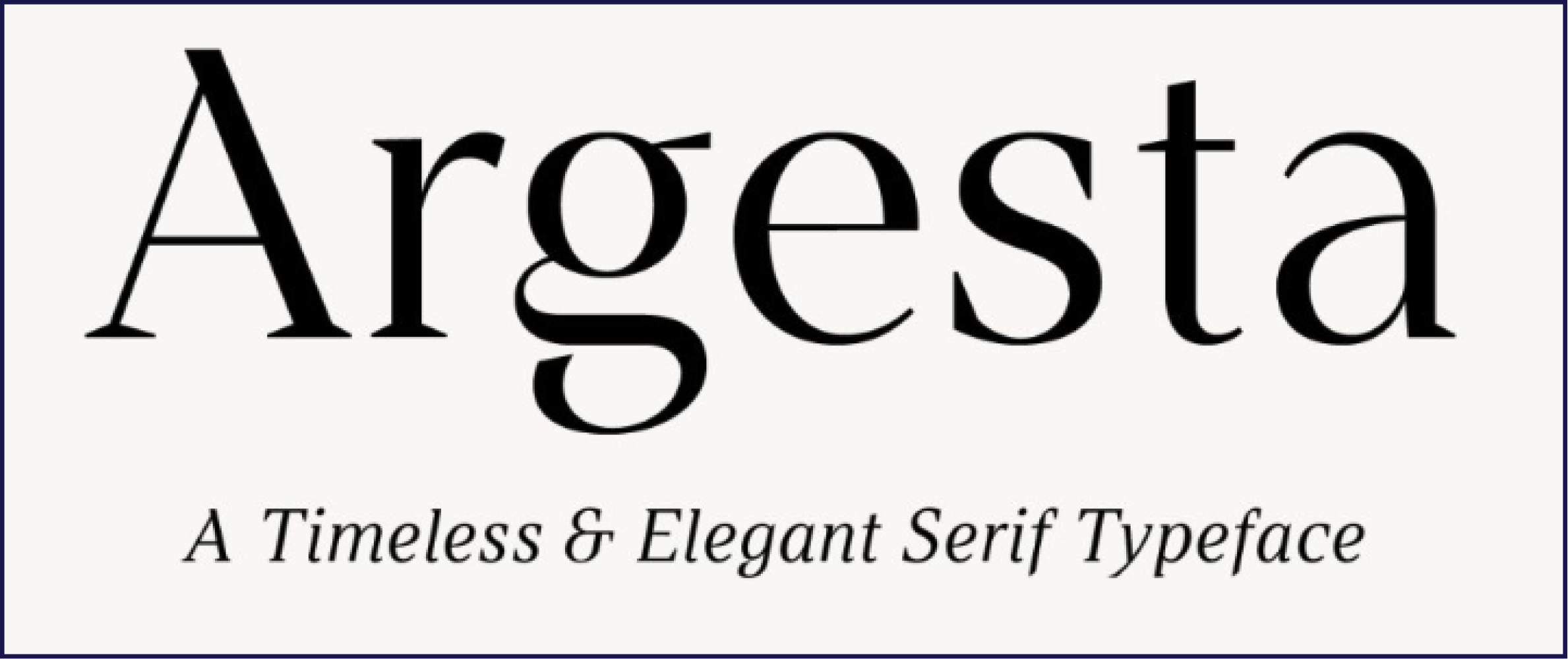 Argesta multilingual font