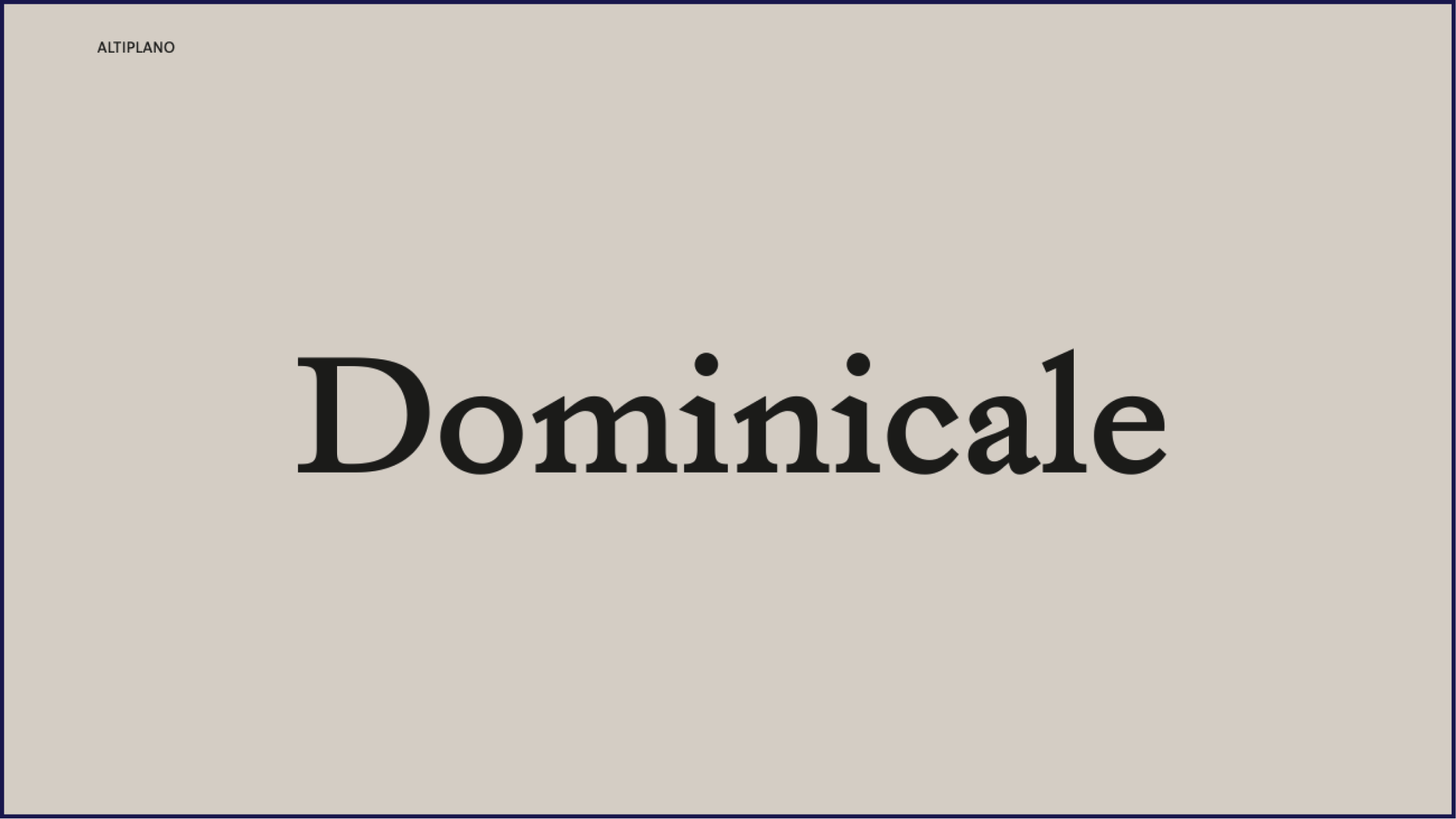 Dominicale multilingual font