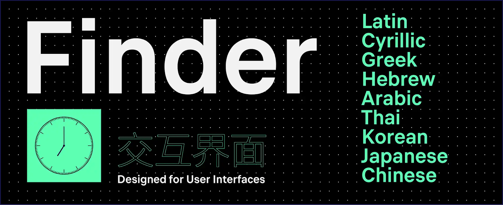 Finder multilingual font