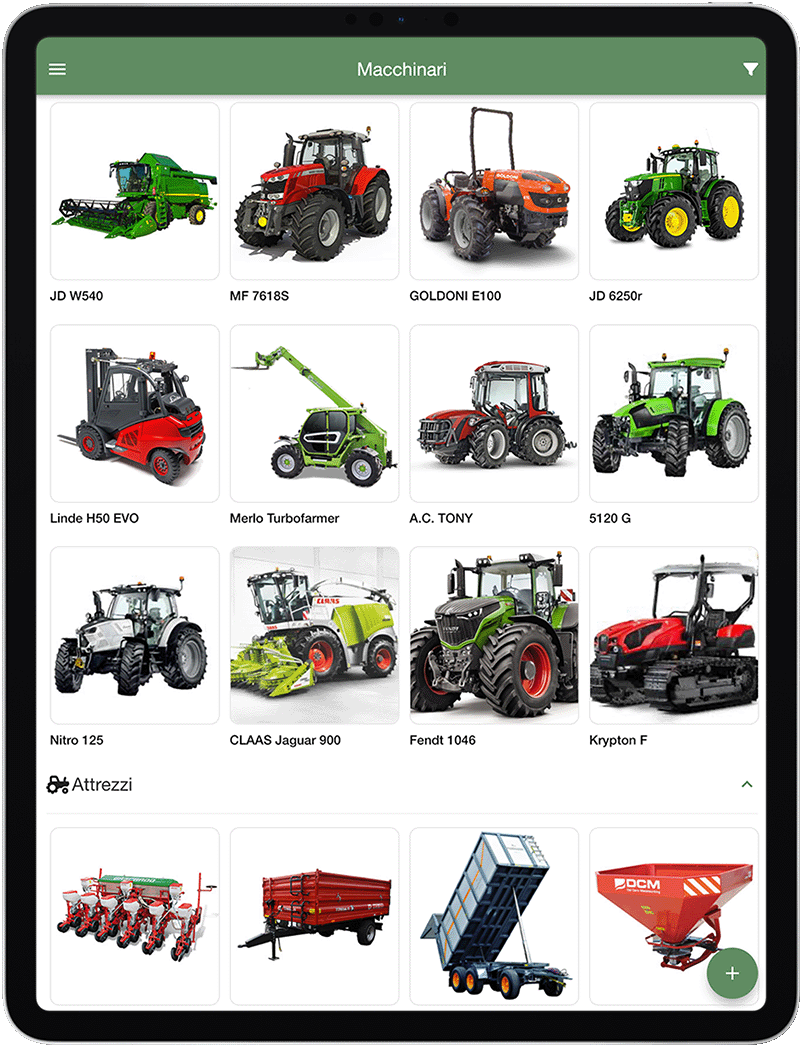 App gestione macchinari agricoli per tablet - xFarm