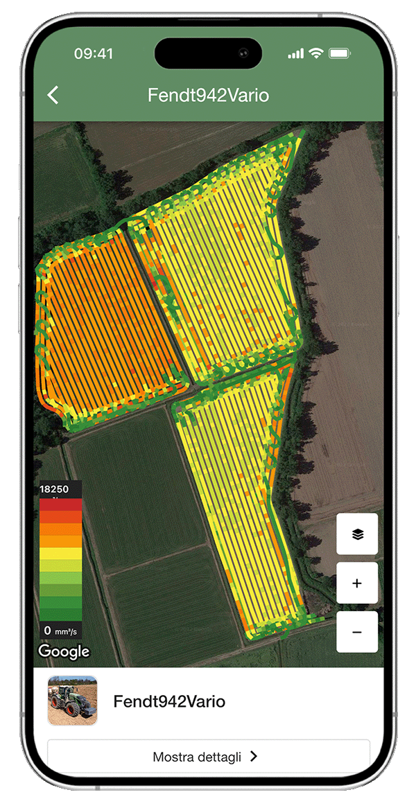 Gestione dei macchinari agricoli tramite app - Monitoraggio flotta
