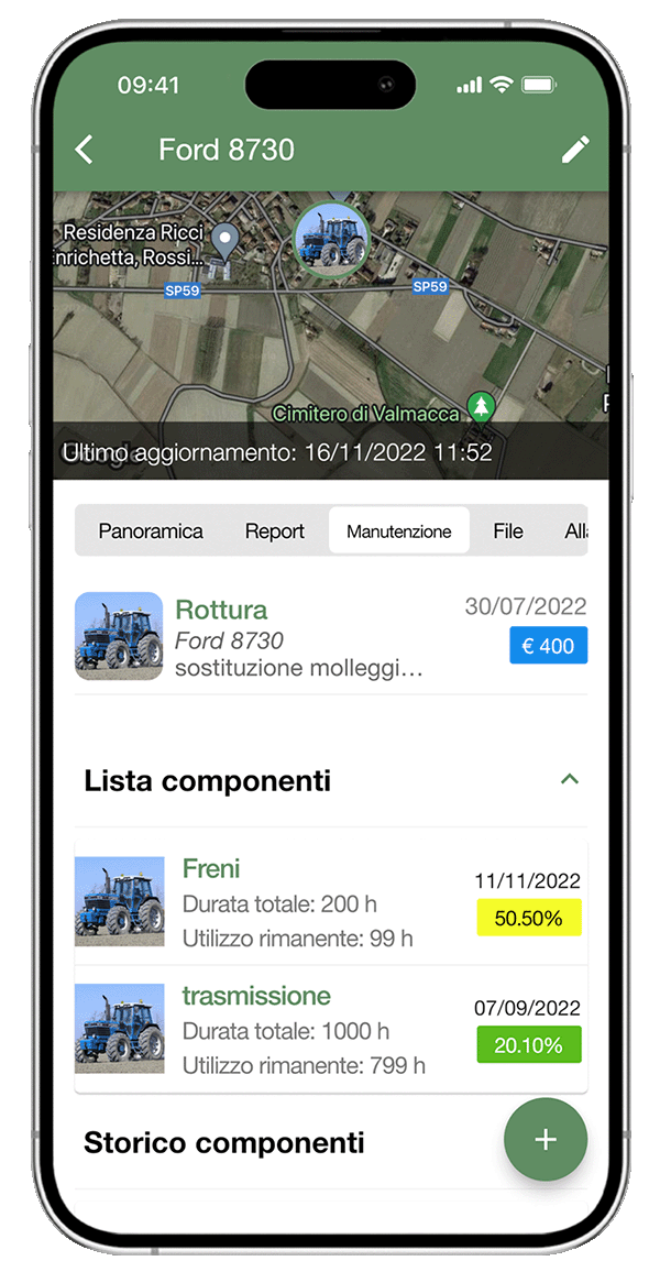 Programmare la manutenzione dei macchinari agricoli tramite app